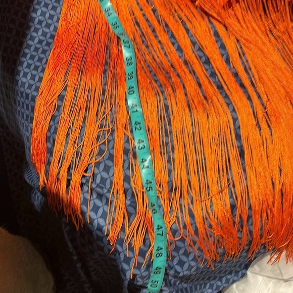 ZIXLUXE Fashion Loose Fitting half Fringe Kaftan | Coverup | maxi  V Neck dress - Picture 5 of 14